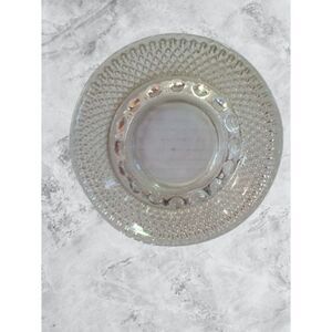 VINTAGE MCM ROUND CLEAR GLASS HOBNAIL BUBBLES DESIGN ASHTRAY 6 1/4"cigar/cigaret